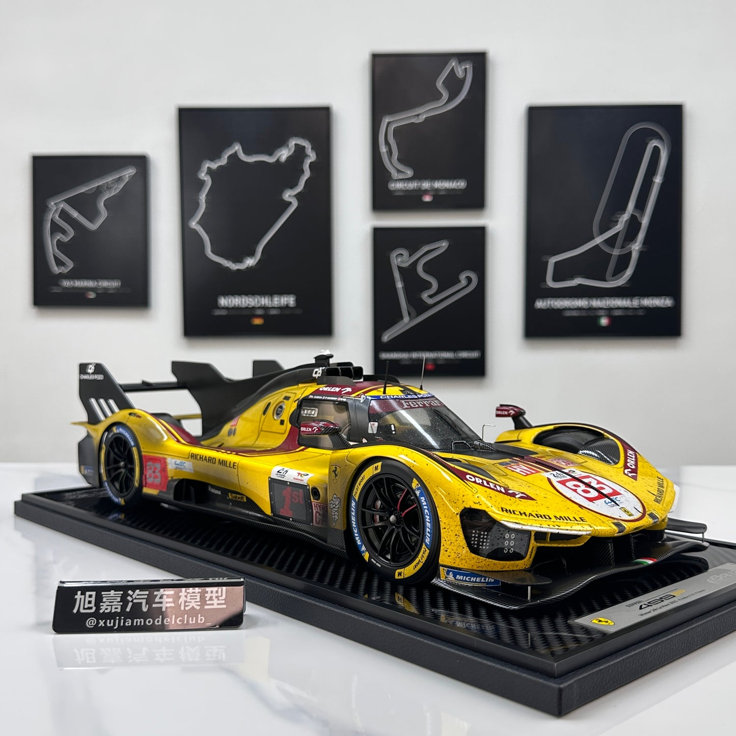 BBR 1/12 Ferrari 499P Le Mans 2025 - Ye Yifei's championship sprint in dirty form - Le Mans #83 - BBR1228Cdirty