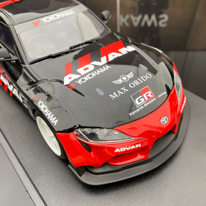 GT Spirit 1/18 Toyota Toyota Supra GR by Advan black and red painting simulation car model