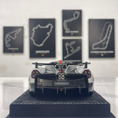 HH Model 1/18 Pagani Huayra Silver & Black Carbon HH662