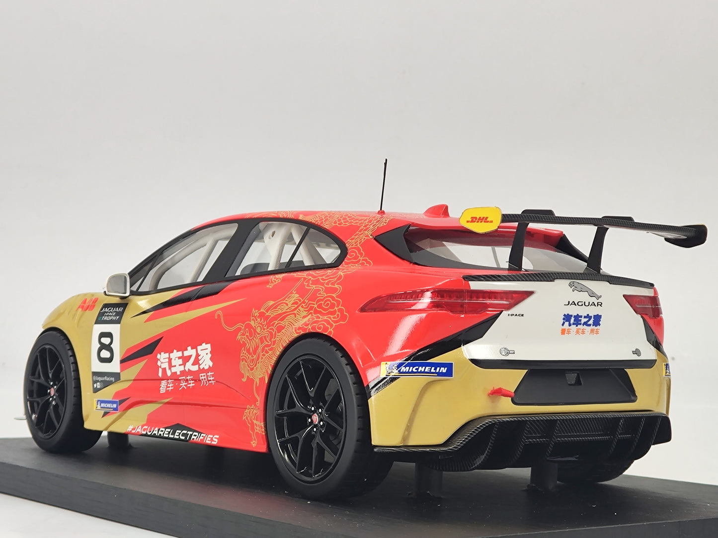 SUNYORK 1/18 Jaguar etrophy Autohome Simulation Model Car