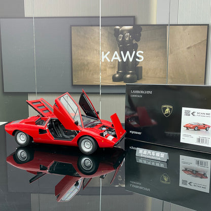 Lamborghini Countach LP400 rojo, modelo de coche de aleación Kyosho a escala 1/12