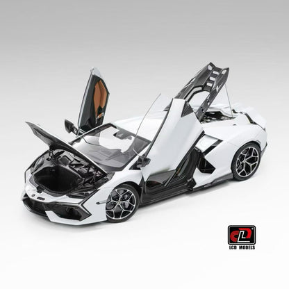 LCD 1/18 Lamborghini Revuelto, the new generation Aventador, alloy full-opening