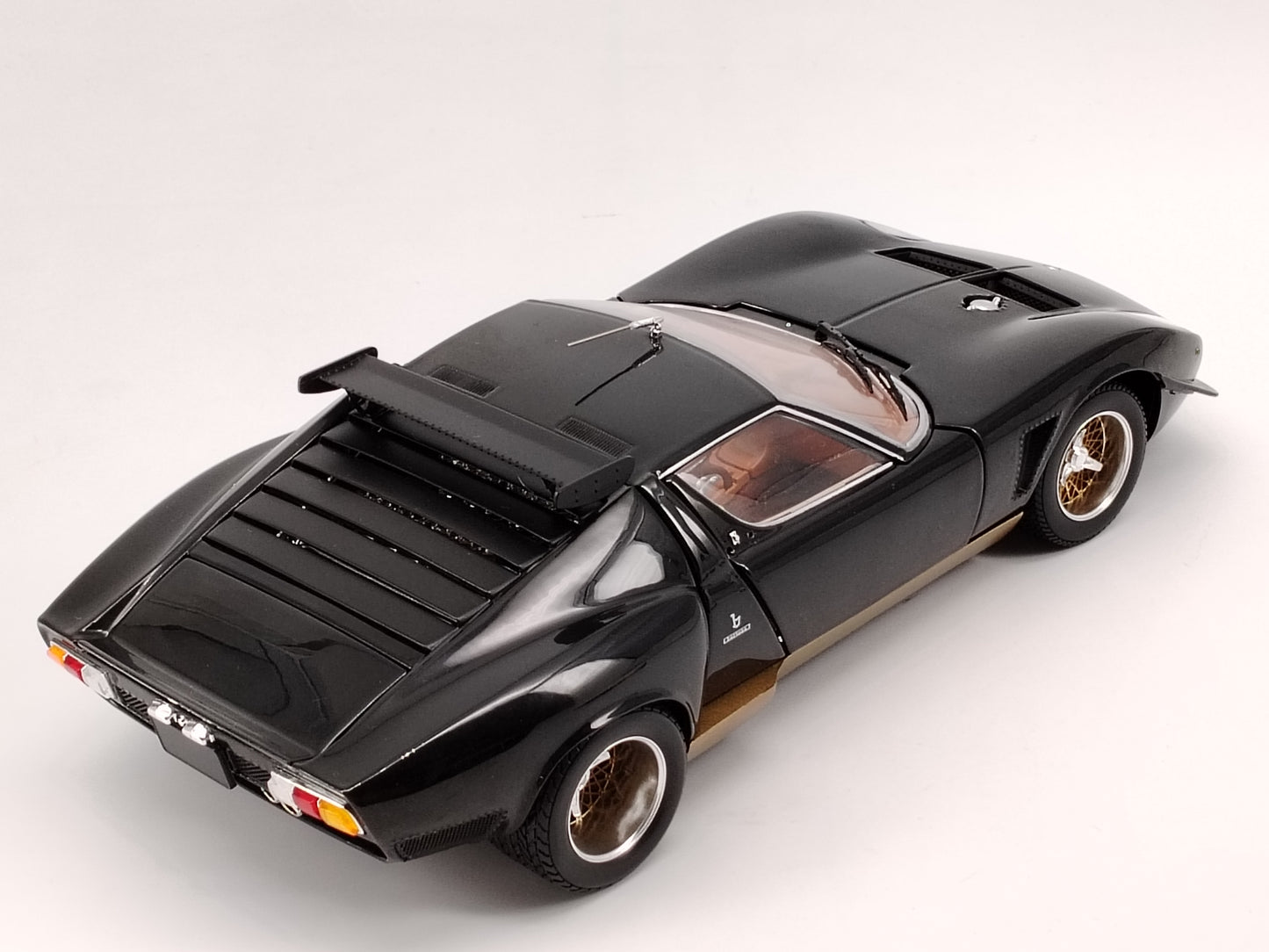 kyosho 1/18 Lamborghini Miura SVR black alloy full open car model KY172
