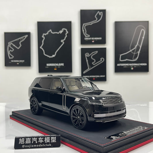 BBA MODEL 1/18 Land Rover Range Rover SVAutobiography Long Wheelbase — Gloss Black (Sealed Resin Model)