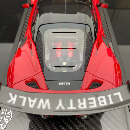 VIP 1/18 Ferrari F8 wide-body modified version simulation car model ornament gift