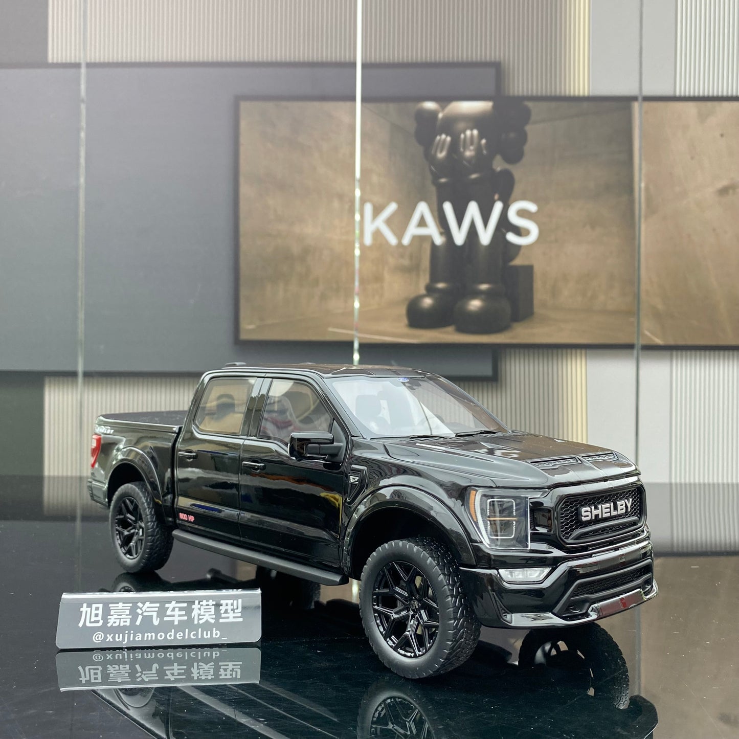 GT Spirit 1/18 Ford Shelby F-150 Pickup Truck Black Simulation Car Model GT919
