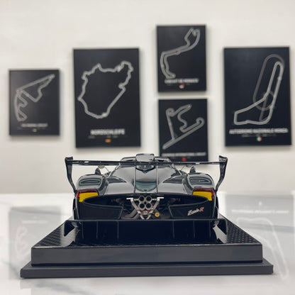 KASH MODEL 1/18 Pagani Zonda R Gloss Carbon Black KPZR002