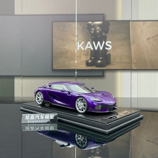 FRONTIART 1/18 Koenigsegg Gemera Purple Limited Edition Car Model Ornaments