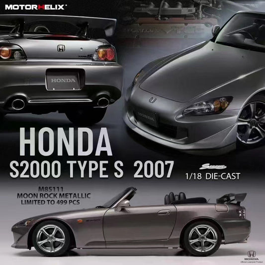 【pre-sell】MOTORHELIX 1/18 Honda Honda S2000 TYPE S 2007 alloy full-open simulation car model ornaments