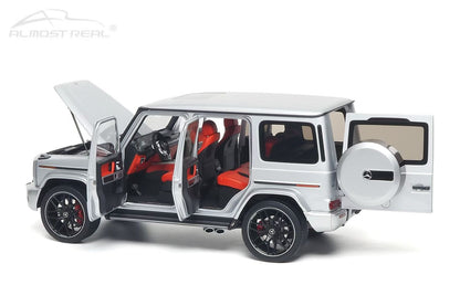 AR 1/18 Mercedes-AMG G63 2019 Silver Alloy Fully Opening Car Model