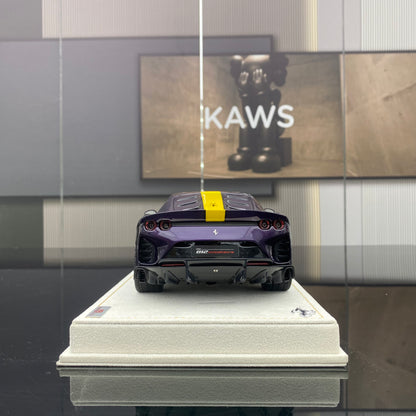 MR 1/18 Ferrari 812 Competizione Hong Kong Purple Limited Edition Car Model