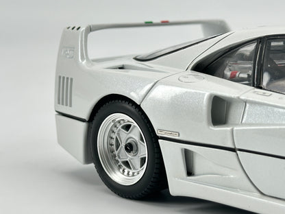 kyosho 1/18 Ferrari F40 Pearl White Alloy Full Open Car Model