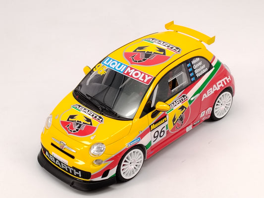 TOPSPEED 1/18 Abarth 695 #96 Red and Yellow Paint Resin Car Model