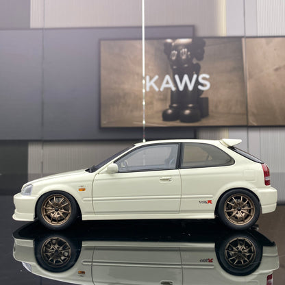 MH 1/18 Honda Civic EK9 Alloy Fully Open Simulation Car Model Ornaments