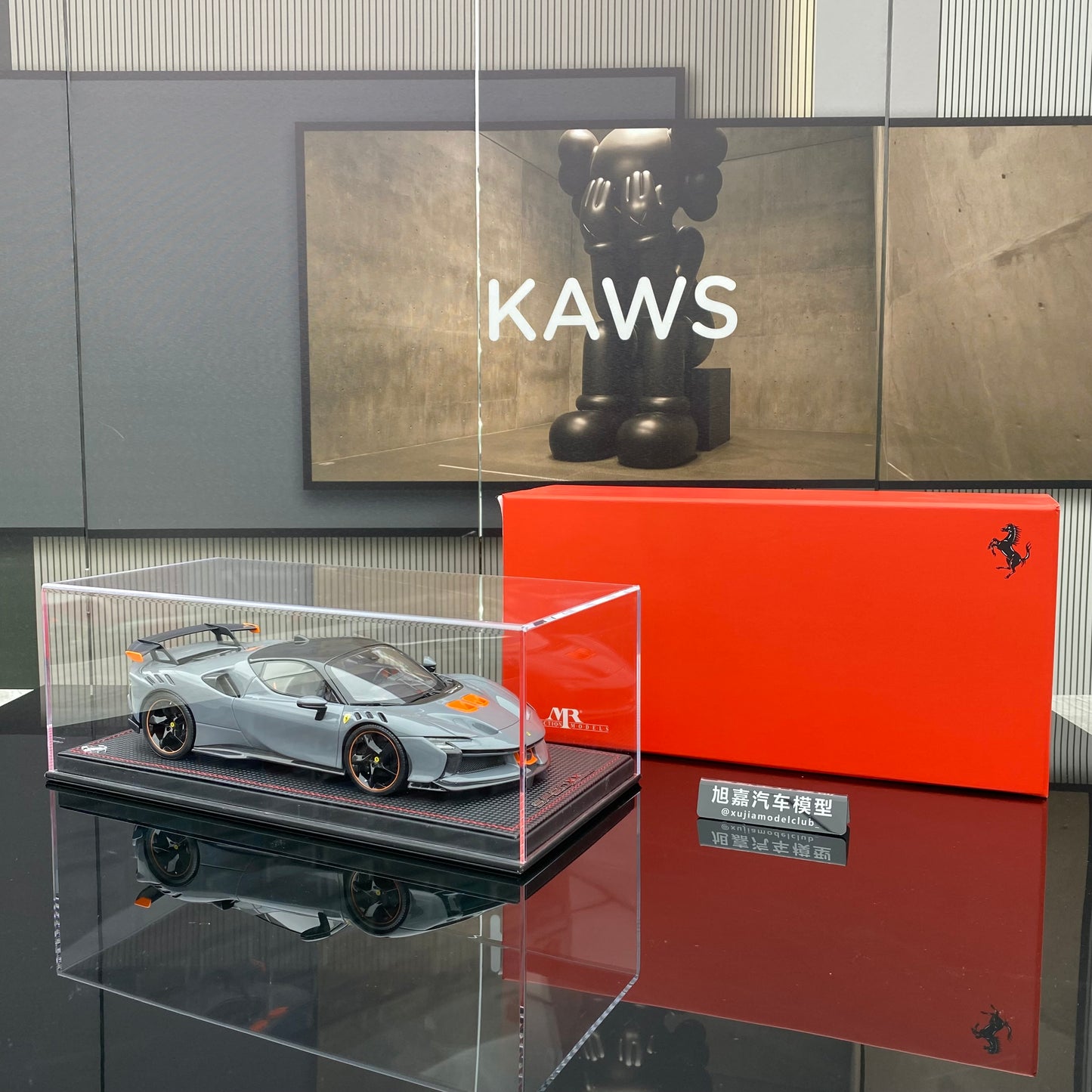 Ferrari SF90 XXStradale Nard Gray, edición especial, modelo de coche de simulación a escala 1/18