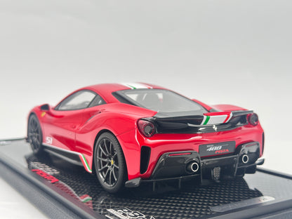 BBR 1/18 Ferrari 488 Pista Piloti 51# Standard Red Simulation Car Model