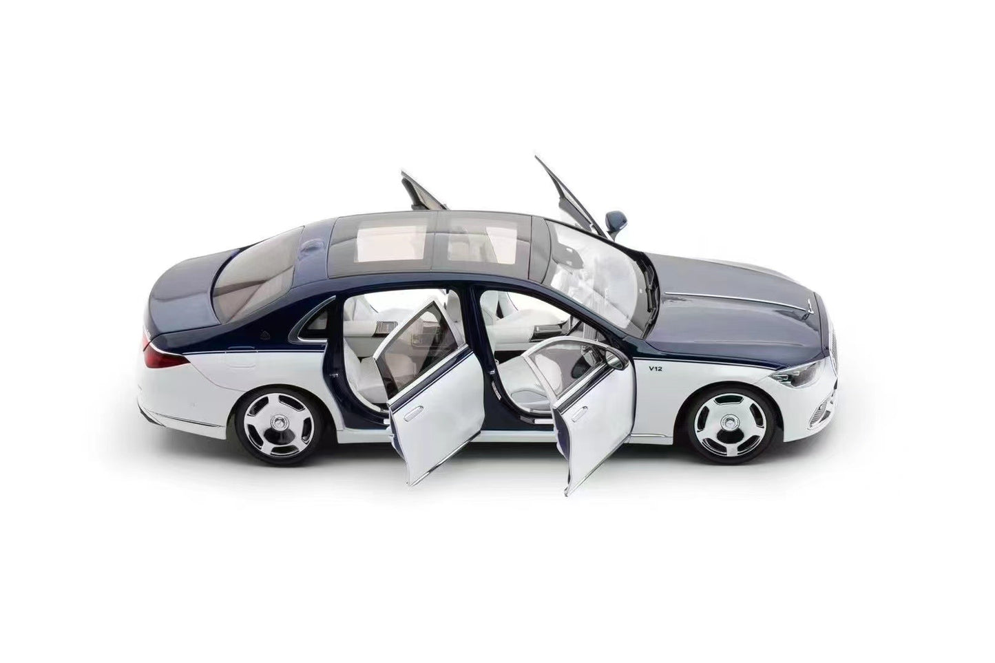 Almost Real 1/18 Mercedes-Benz Maybach S680 S-Class Alloy Fully Open Simulation Car Model Collection Ornament Gift