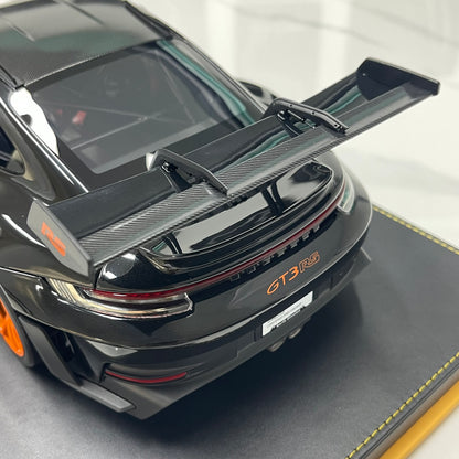 IVY 1/12 Porsche 992 GT3 RS Black with Orange Wheels Limited Edition Model Car