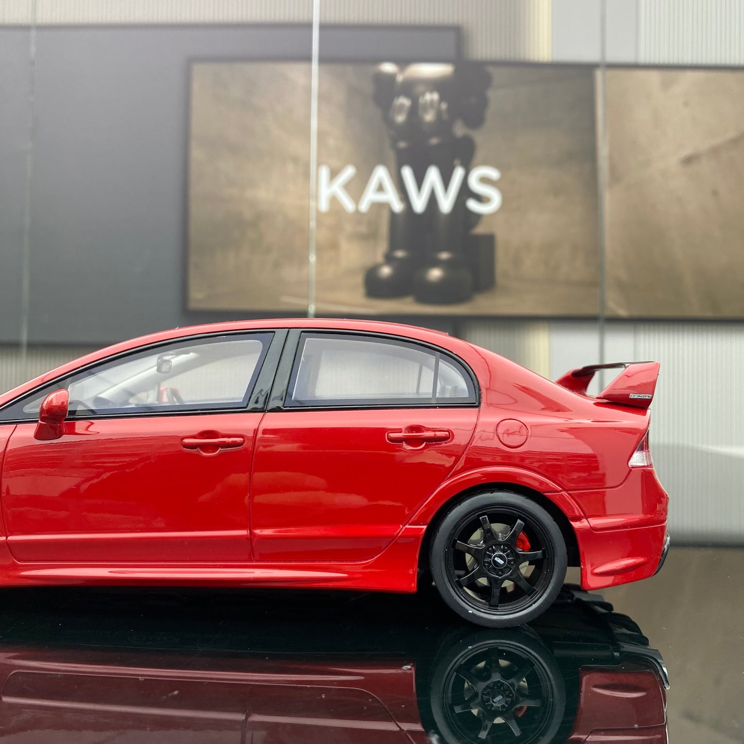 OTTO 1/18 HONDA CIVIC MUGEN RR(FD2) red simulation car model