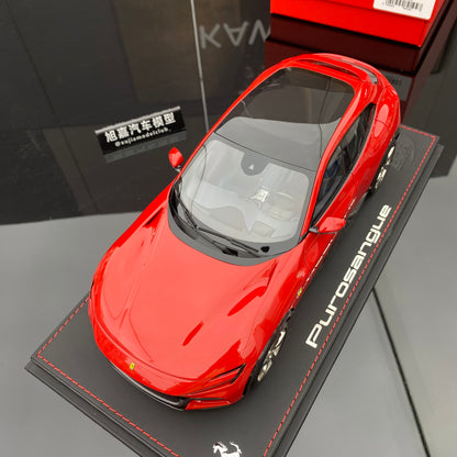 Colección de adornos de modelos de coches Ferrari Purosangue FUV rojo de edición limitada BBR 1/18