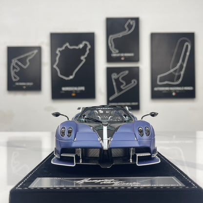 HH Model 1/18 Pagani Huayra – Matte Blue & Carbon Black (HH663)