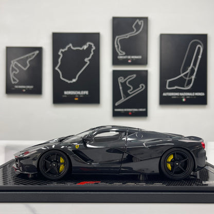 BBR 1/18 Ferrari LaFerrari Alloy Full Opening Carbon Fiber Leather Case Version Black BBR182244CH