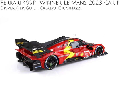 BBR 1/12 Ferrari 499P 2023 Le Mans Endurance Race 51 Limited Edition Car Model