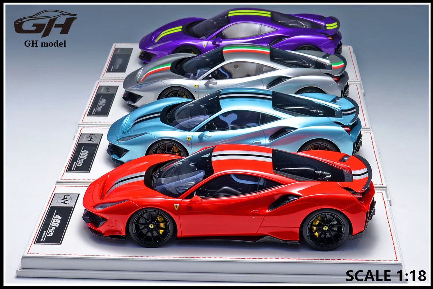 GH Model 1/18 Ferrari 488pista Limited Edition Model Figurine