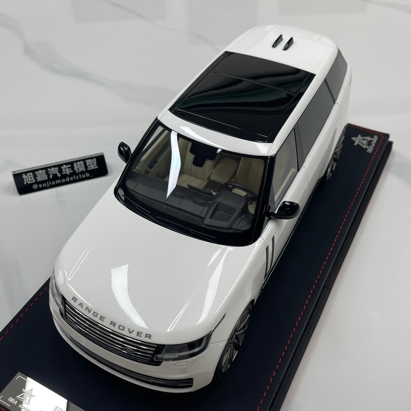 BBA MODEL 1/18 Land Rover Range Rover SVAutobiography Long Wheelbase — White Resin Model Car
