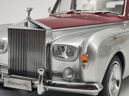 Kyosho 1/18 Rolls-Royce Phantom IV Silver Red Cover Alloy Simulation Model Car