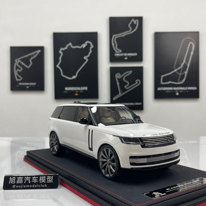 BBA MODEL 1/18 Land Rover Range Rover SVAutobiography Long Wheelbase — White Resin Model Car