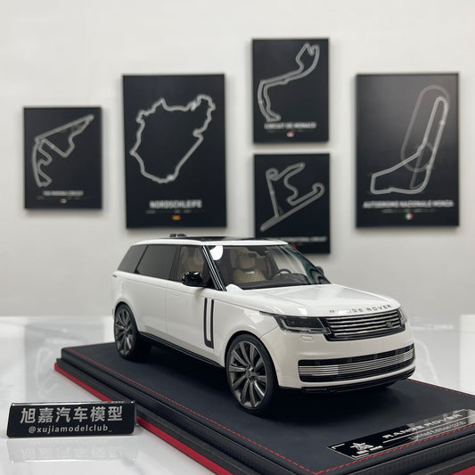BBA MODEL 1/18 Land Rover Range Rover SVAutobiography Long Wheelbase — White Resin Model Car