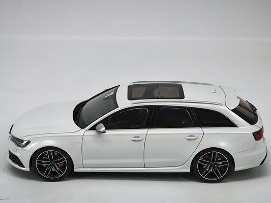 Well 1/18 Audi RS6 C7 White Alloy Simulation Car Model Ornaments Birthday Gift