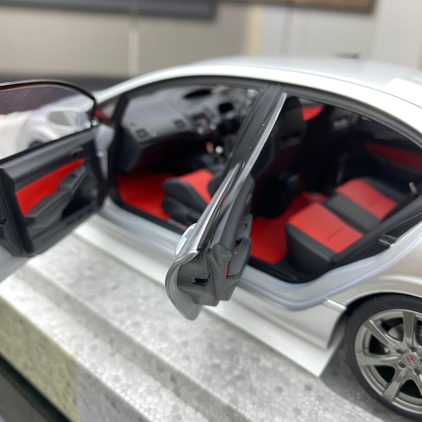 MH 1/18 Honda civic FD2 alloy full open simulation car model ornaments