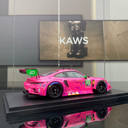 Topspeed 1/18 Porsche 911GT3R#80 Racing 2023 simulation car model collection