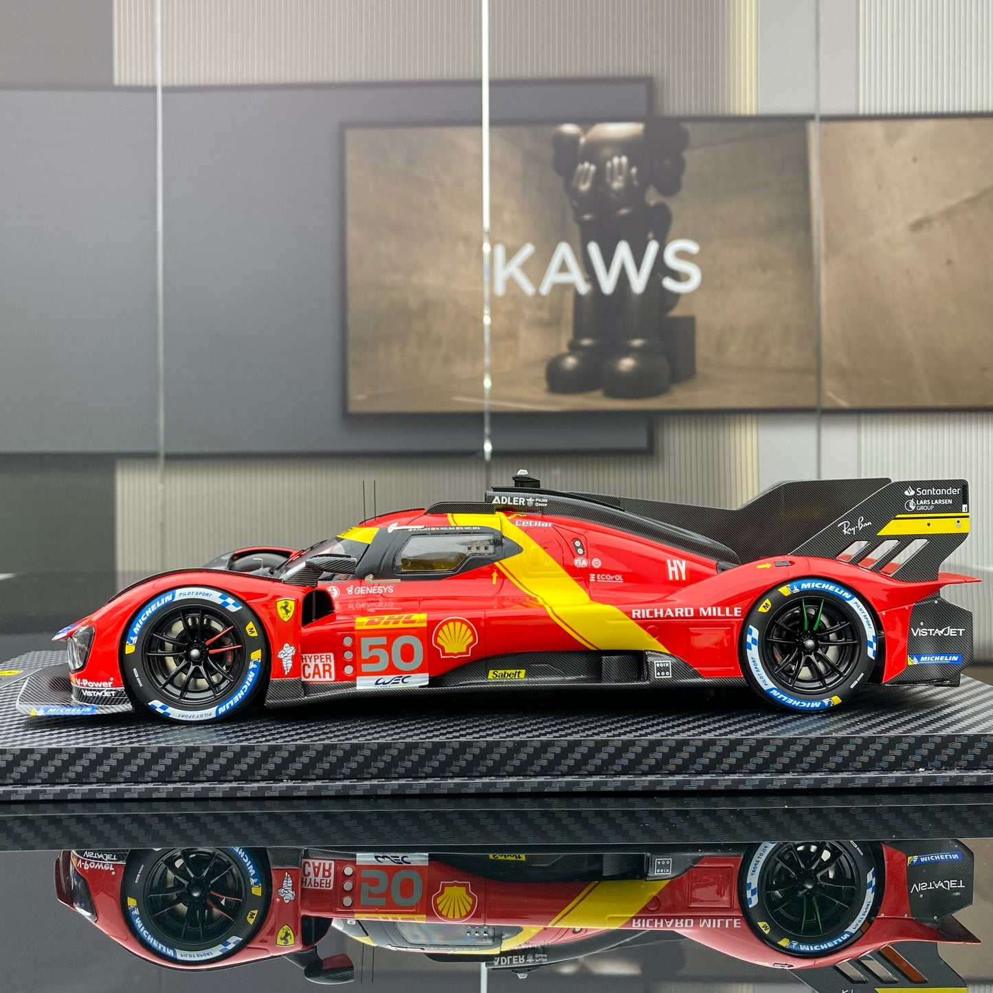 BBR 1/18 Ferrari 499P Team AF Corse 2023 n.º 50WEC 1000 Millas de Sebring 3.er puesto pintura roja