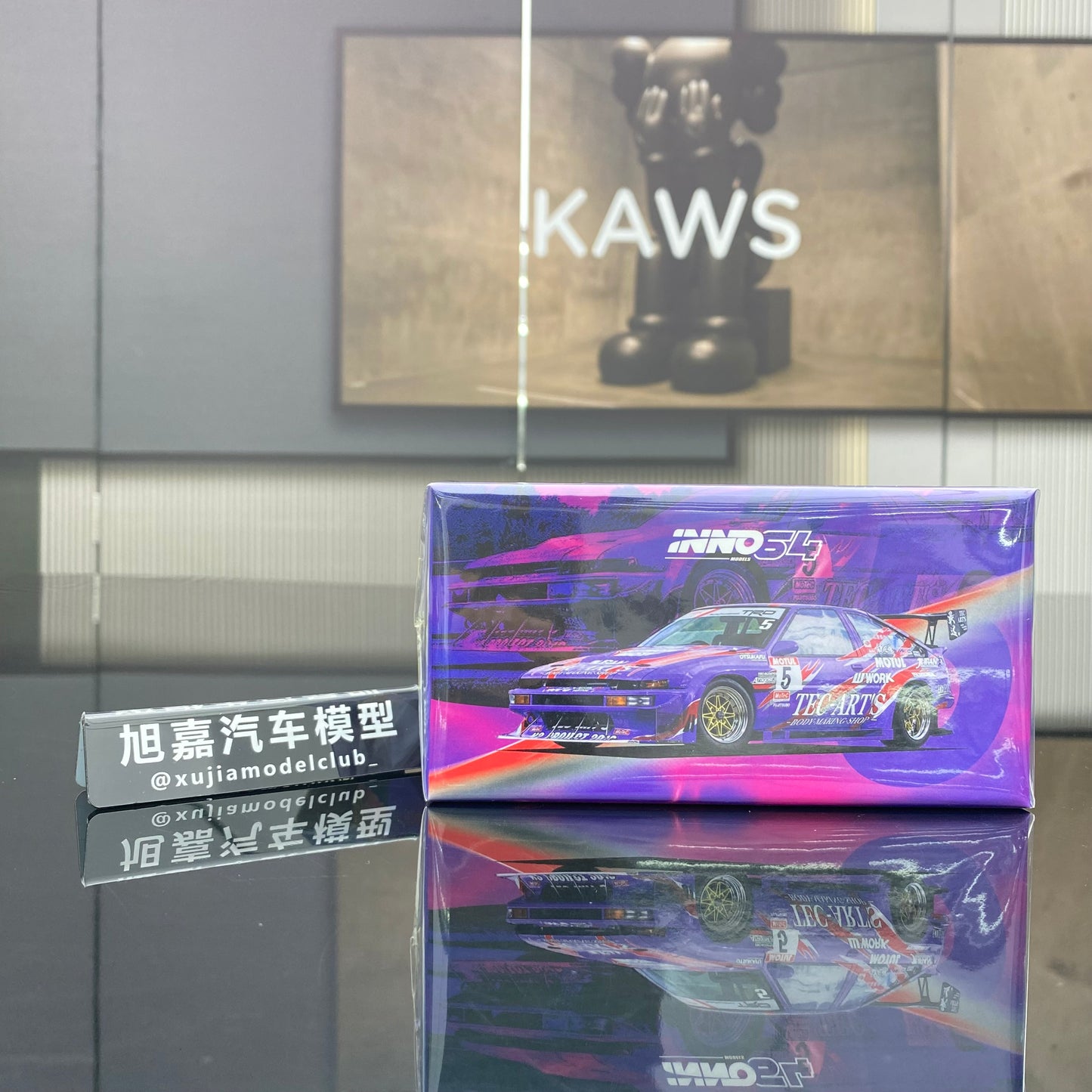 INNO 1/64 TOYOTA AE86 N2 86 Tec-Art's purple alloy car model