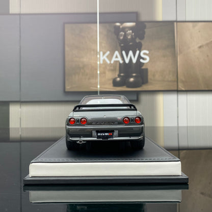 MH 1/18 Nissan Skyline GT-R(R32)Customized Version Gun Gray Metallic Car Model