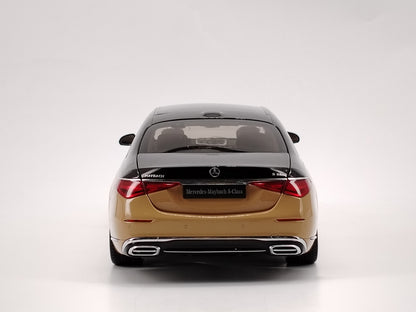 Almost Real 1/18 Mercedes-Benz Maybach S-Class Black and Yellow Alloy Simulation Model Car