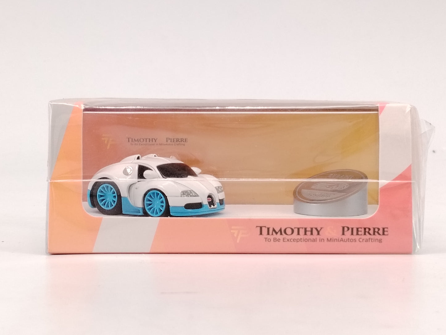 TIMOTHY&PIERRE 1/18 Bugatti Veyron White and Blue Resin Model TP031