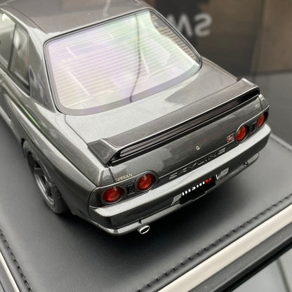 MH 1/18 Nissan Skyline GT-R(R32)Customized Version Gun Gray Metallic Car Model