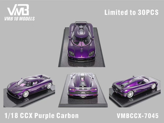 VMB 1/18 Koenigsegg CCX Purple Carbon Limited to 30 units