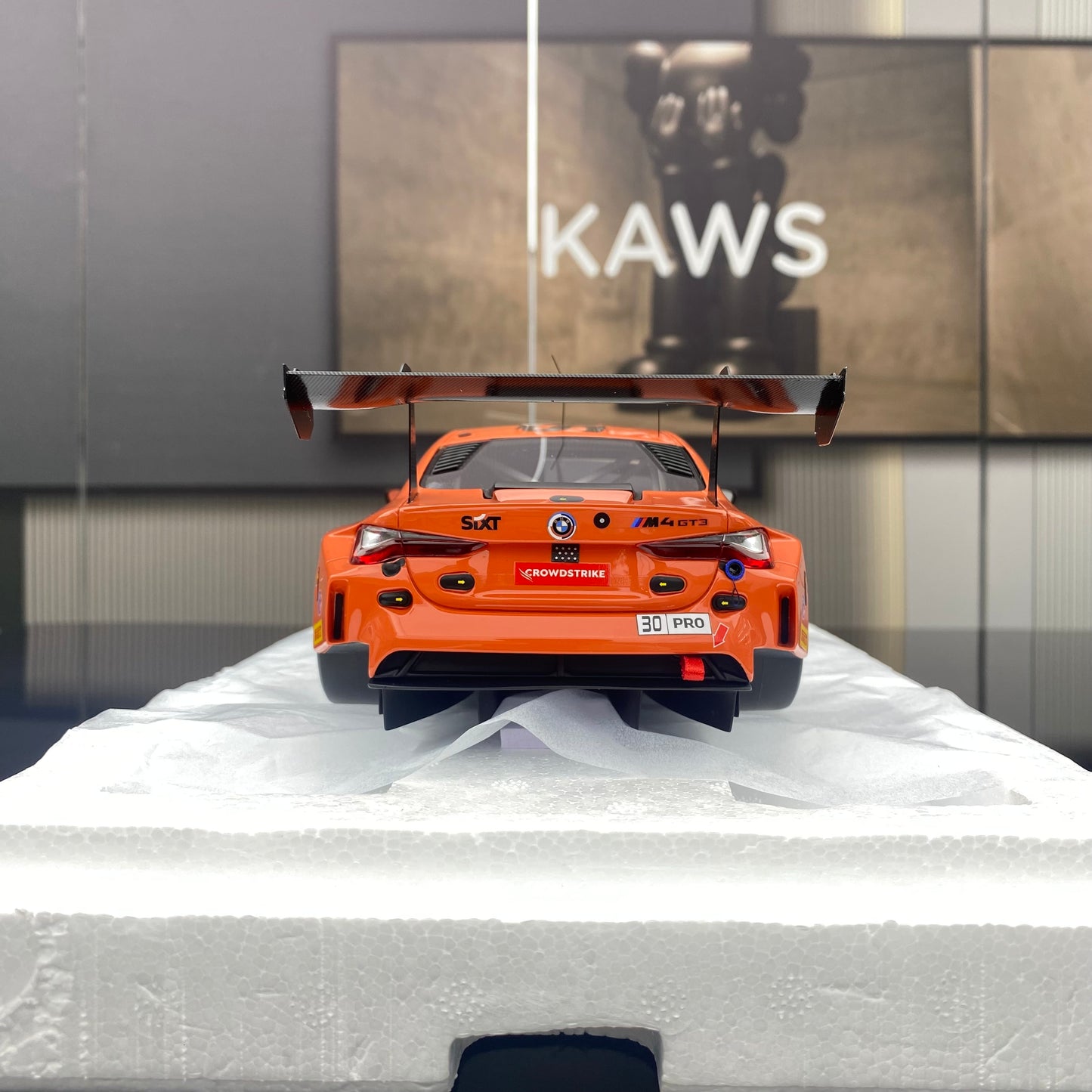 Topspeed 1/18 BMW M4 GT3 M4 GT3 BMW M Team WRT orange-red painting simulation car model ornaments