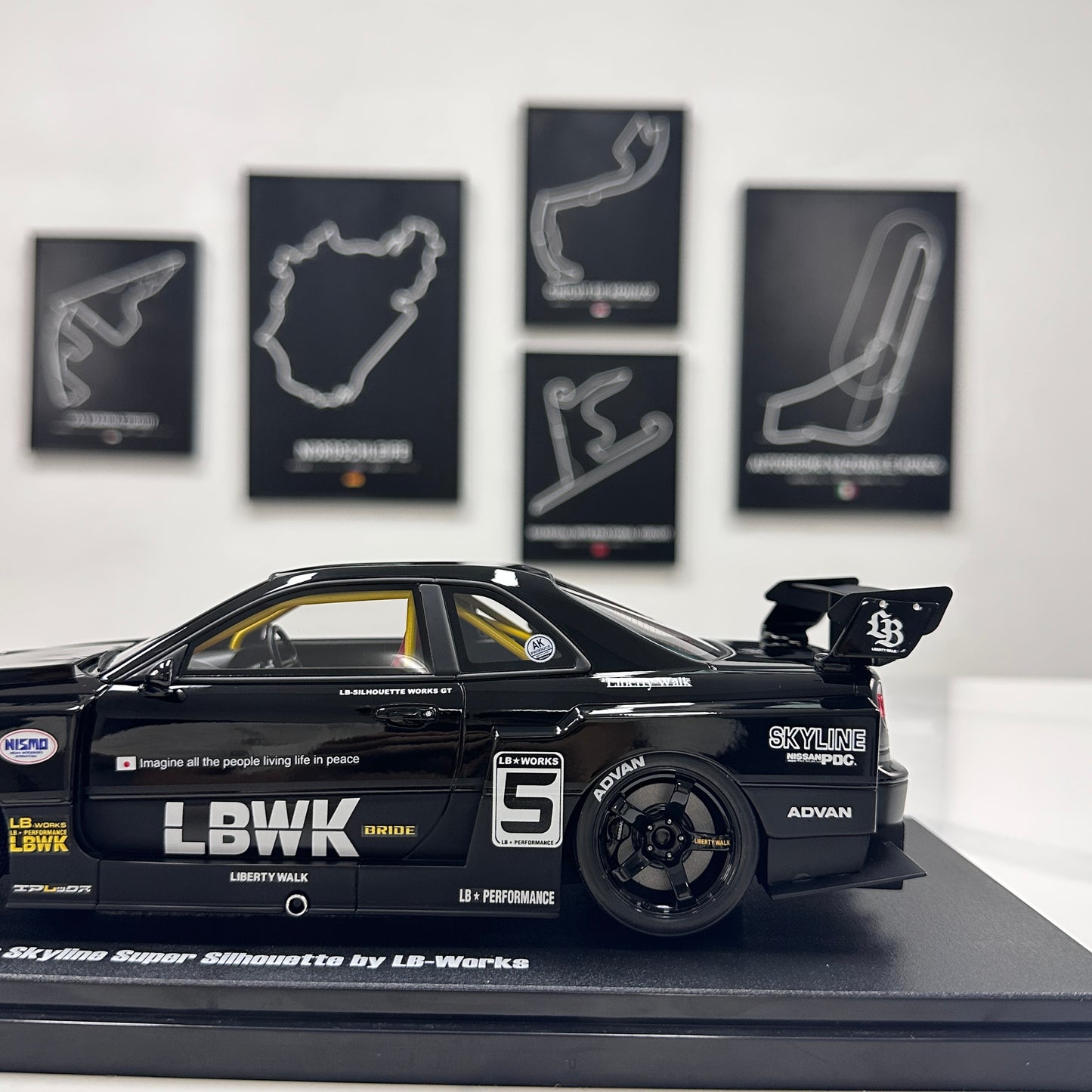GT Spirit 1/18 Nissan Skyline GTR R34 LB - Super Silhouette Black Livery CLDC049