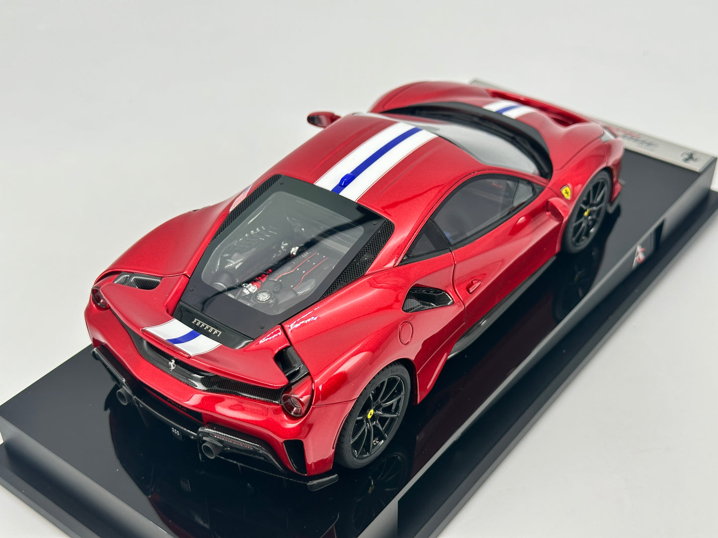 Amalgam 1/18 Ferrari 488 Pista Metallic Red Scale Model Car