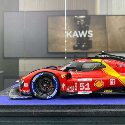 looksmart 1/18 Ferrari 499P Modificata #24 Red Simulation Car Model！looksmart 1/18 Ferrari 499P 2023 Le Mans Victory No. 51 Red Simulation Car Model