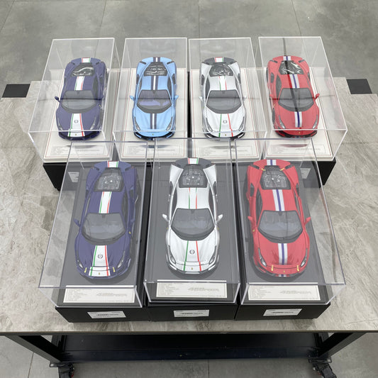 DM 1/18 Ferrari 488 pista resin fully opened simulation car model ornament gift