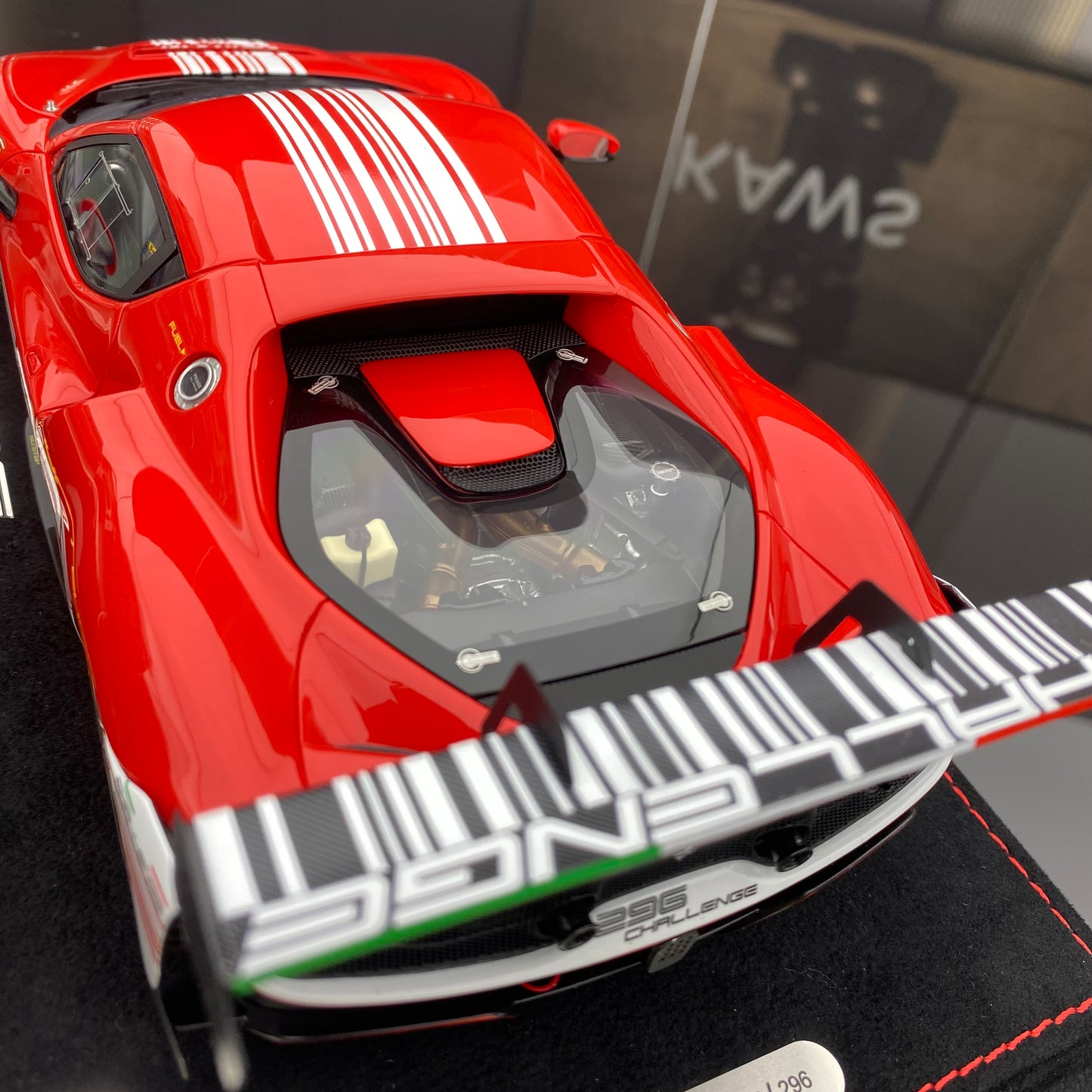 BBR 1/18 Ferrari 296 Challenge Track Edition Simulation Car Model Ornaments