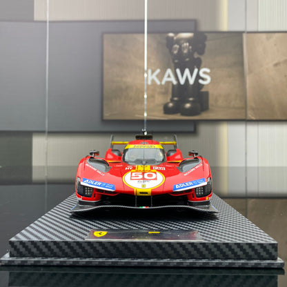 BBR 1/18 Ferrari 499P Team AF Corse 2023 n.º 50WEC 1000 Millas de Sebring 3.er puesto pintura roja