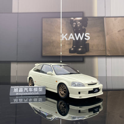 MH 1/18 Honda Civic EK9 Alloy Fully Open Simulation Car Model Ornaments